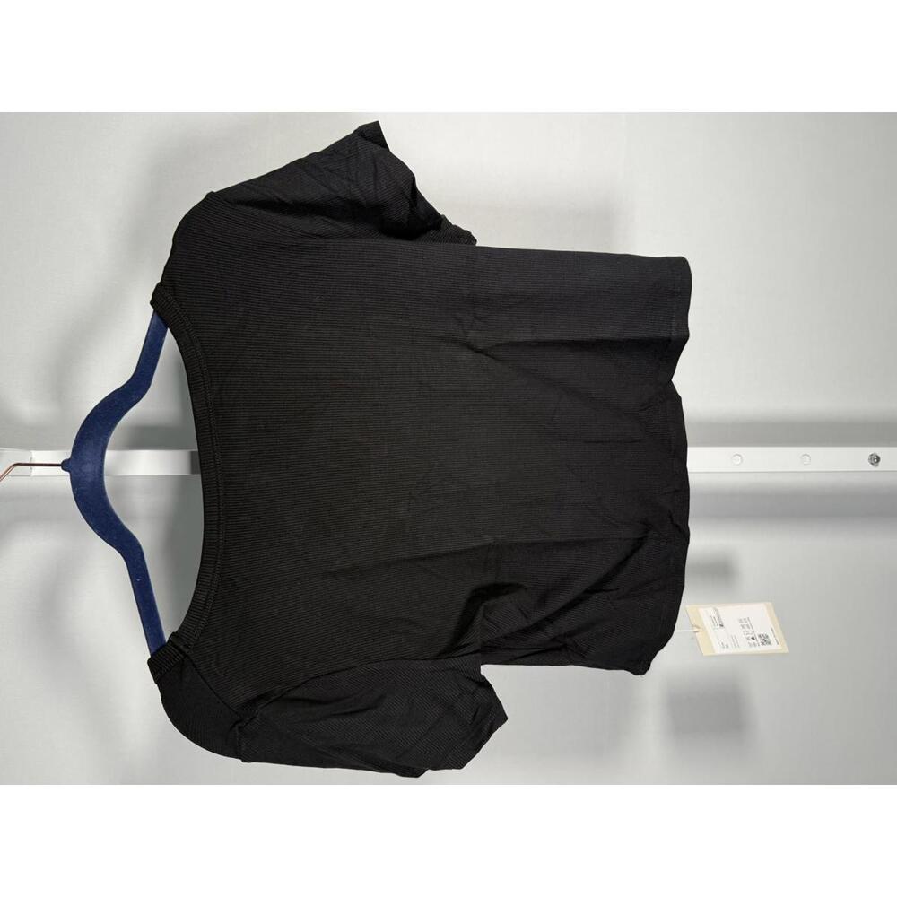 NWT Halara boat neck black baby tee cropped Size XL - Picture 7 of 8